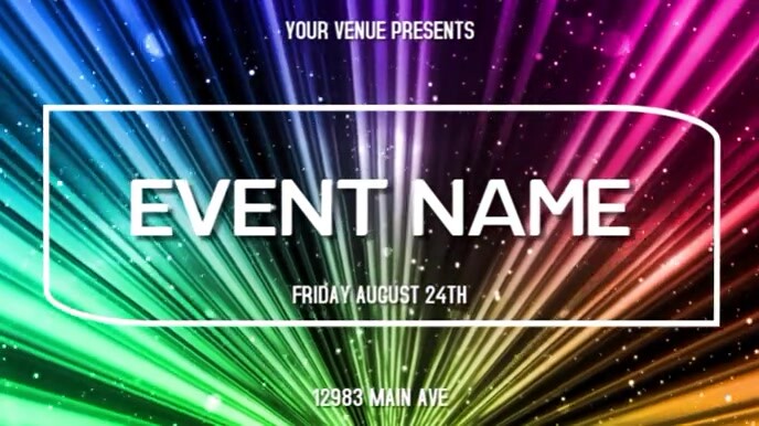 Neon Rainbow Digitalanzeige (16:9) template