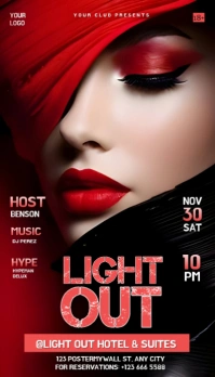 Neon Red And Black Background Gradient Light Cartão de visita template