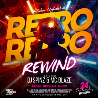 Neon Retro Night Instagram Post template