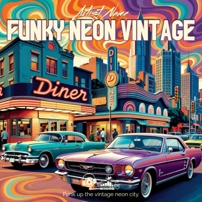 Copy of Neon Retro Vintage Groove Funk Template | PosterMyWall
