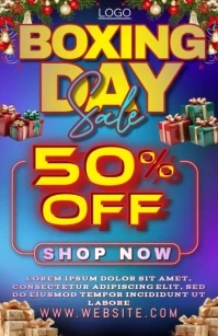 Neon Sale Half Page Wide Halbe Seite breit template