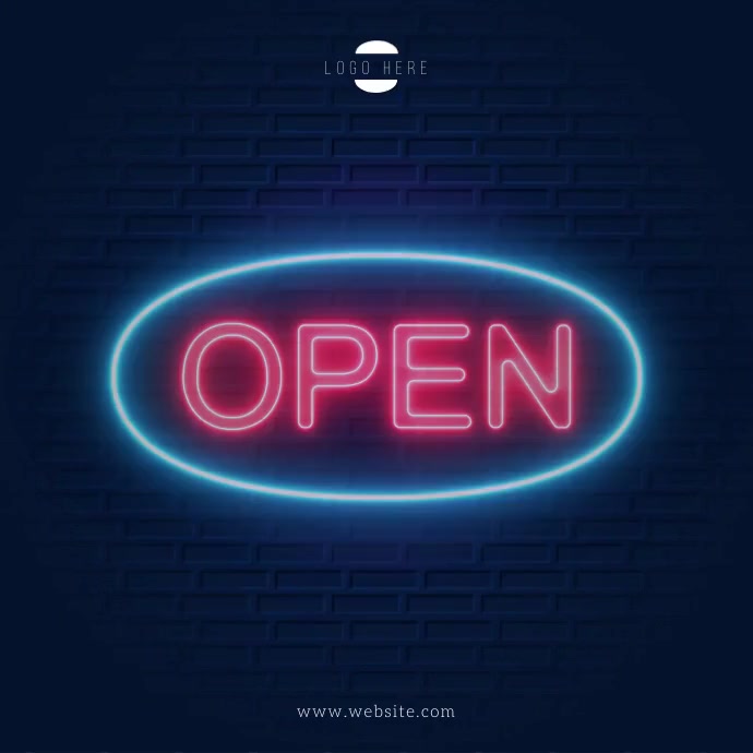 Neon Sign Template PosterMyWall