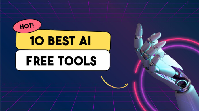 Tools Thumbnail Neon Simple Trendy Modern AI Tools YouTube Thumbnail Template ...