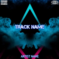 Neon Smoke Triangle Album Art Pochette d'album template