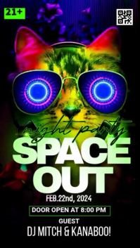 Negro Space Night Party Instagram Story Template