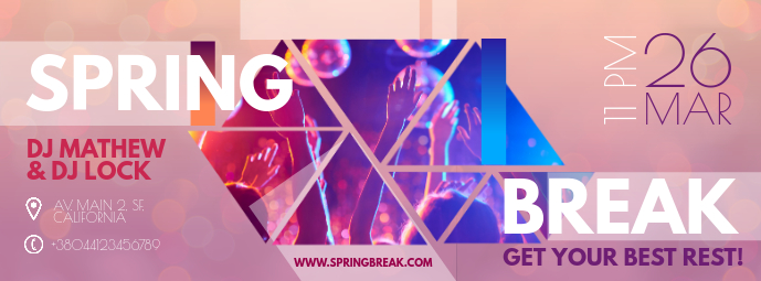 Copy of Neon Spring Party Banner Design | PosterMyWall