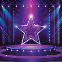 Neon Star Stage  Instagram Post template