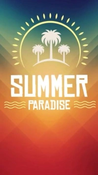 Neon Summer Paradise Party Ads Instagram Stor template
