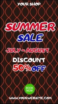 Neon Summer Sale  Instagram Story template