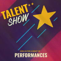 Purple Talent Show Event Сообщение Instagram Template