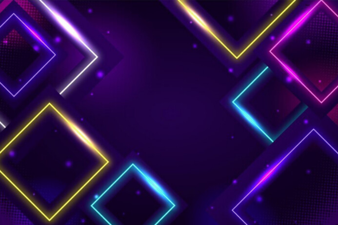 Neon Template Background Poster