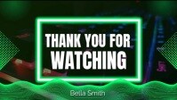 Neon Thank You For Watching Youtube Thumbnail YouTube-Miniaturansicht template