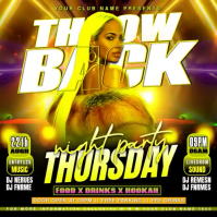 Throwback Night Party Квадрат Template