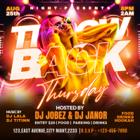 Neon Throwback Party Instagram Post template