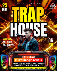 Neon Trap House night club party video Music dj rap artist Event text motion graphics promotion Inst Instagram Portrait template