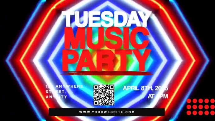 Neon Tuesday Music Party Pos Twitter Iphosti le-Twitter template