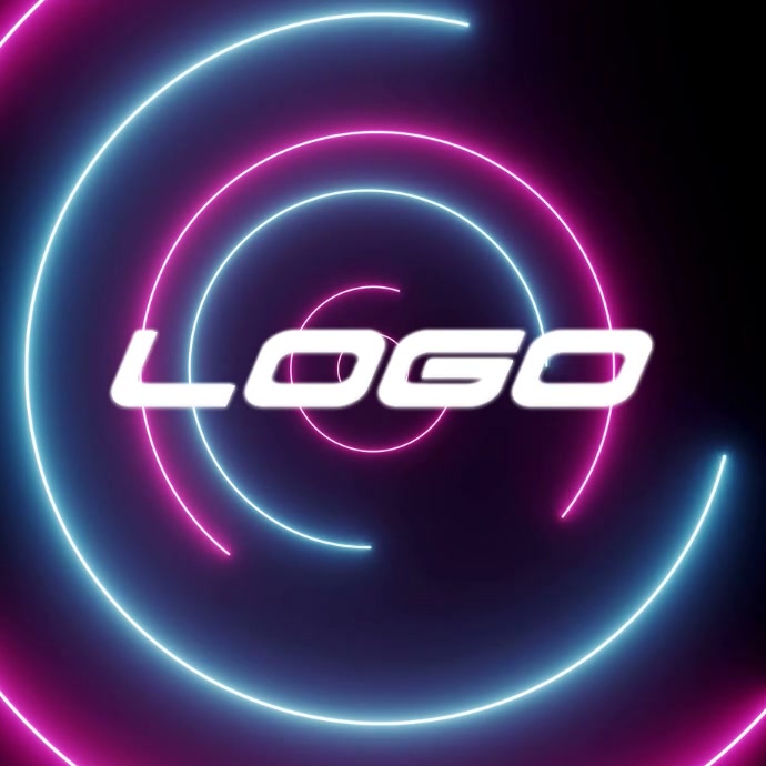 NEON UV GLOW LOGO TEMPLATE Logotipo