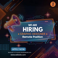 Neon We Are Hiring Square Video Square (1:1) template