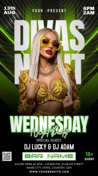 Neon Wednesday Night Party Instagram Reel template