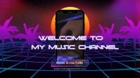 Neon Welcome To My Channel Digital Display (16:9) template