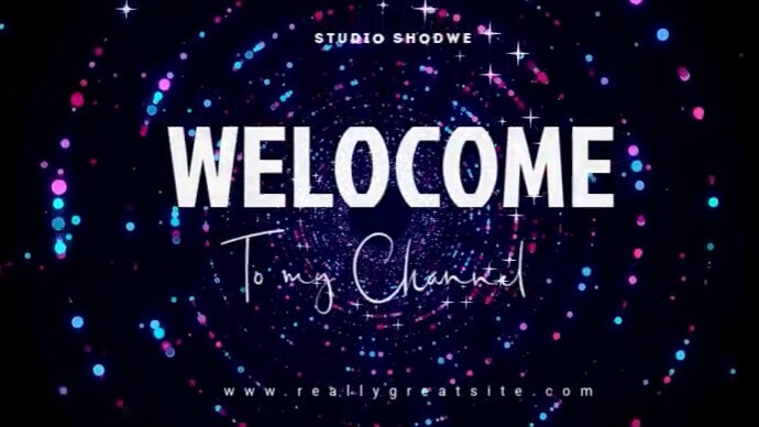 Copy of Neon Welcome To My Channel Digital Display (16:9) | PosterMyWall
