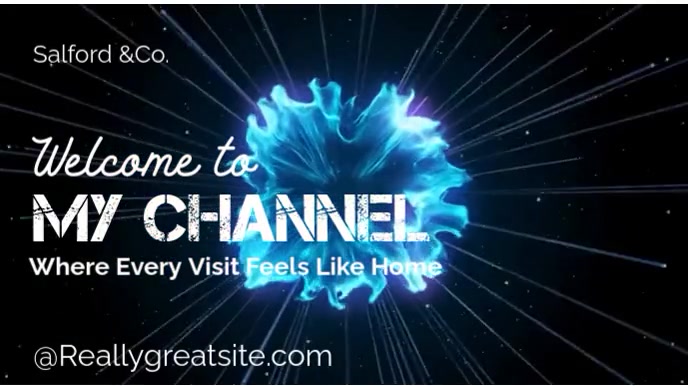 Neon Welcome To My Channel Intro Screen Template  Digital Display (16:9)