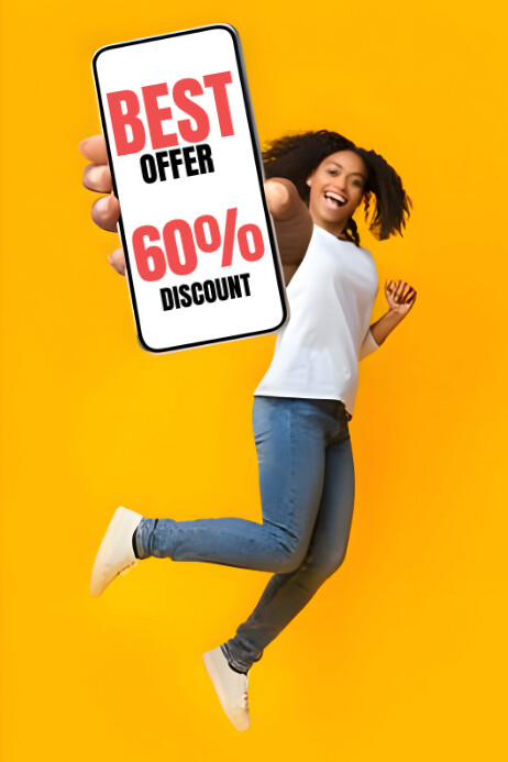 Offer P Copy of Neon Yellow Background Gradient Best Offer P | PosterMyWall