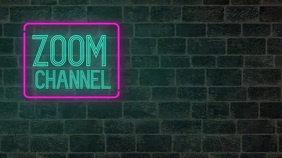 Neon your channel zoom meeting background Presentation (16:9) template