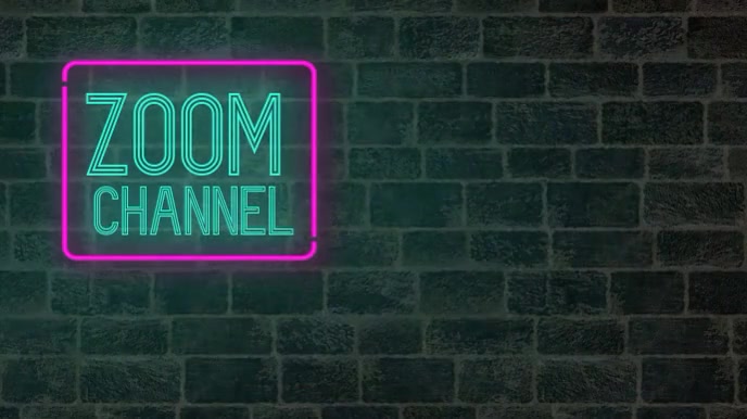 Neon your channel zoom meeting background 演示(16:9) template