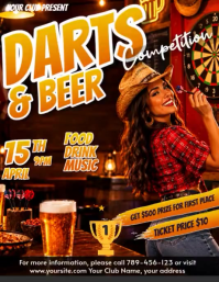Noir Darts Competition Flyer Template