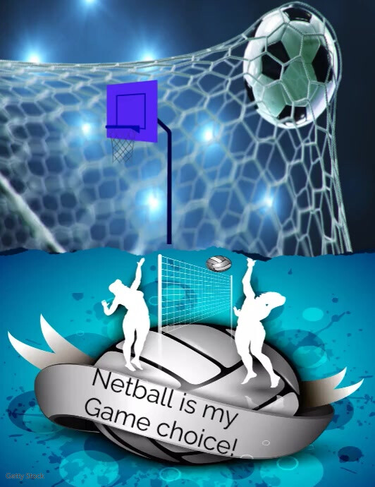 Net ball Løbeseddel (US Letter) template