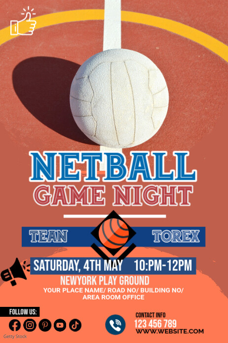 Netball Banner Template | PosterMyWall