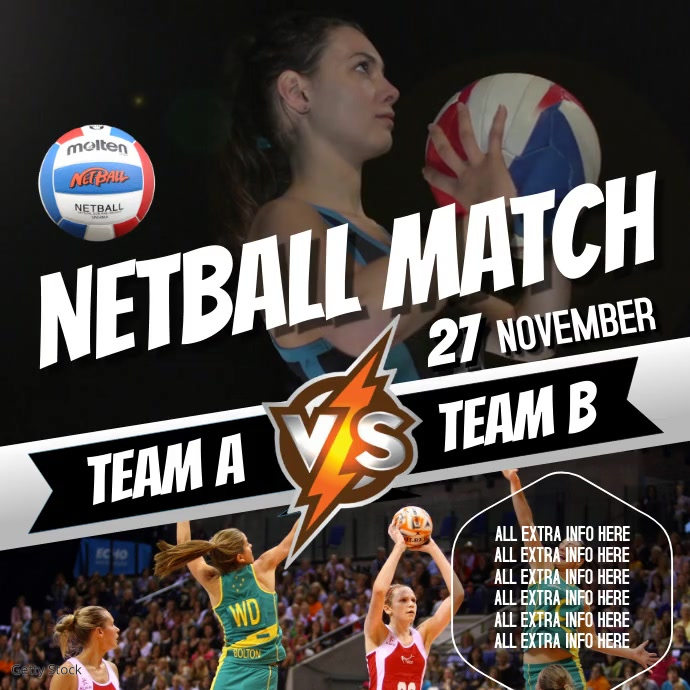 NETBALL EVENT AD VIDEO TEMPLATE | PosterMyWall