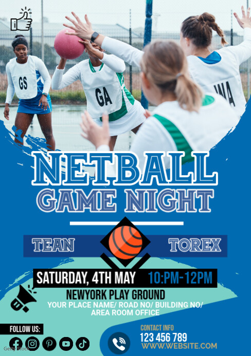 Netball Flyer Template | PosterMyWall