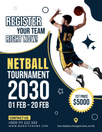 NETBALL TOURNAMENT FLYER TEMPLATE | PosterMyWall
