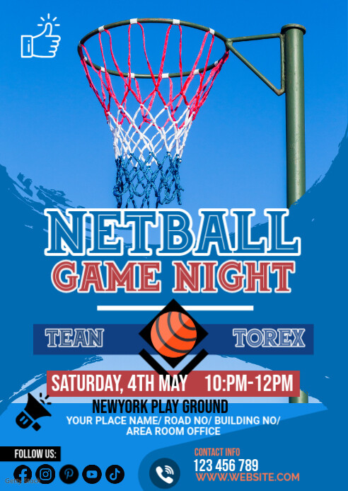 Netball Flyer Template | PosterMyWall