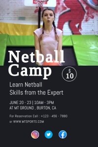 Netball Promo Netball Tournament Template | PosterMyWall
