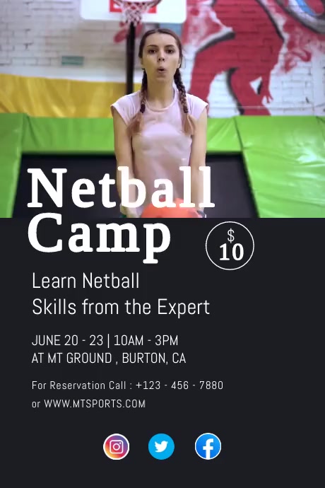 NETBALL FLYER DESIGN Template | PosterMyWall
