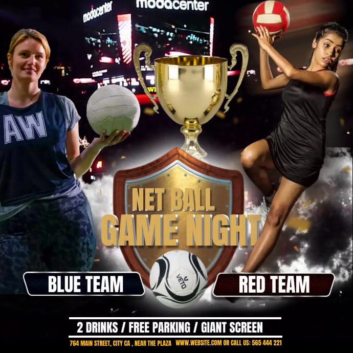Netball Game Night Ads Template | PosterMyWall