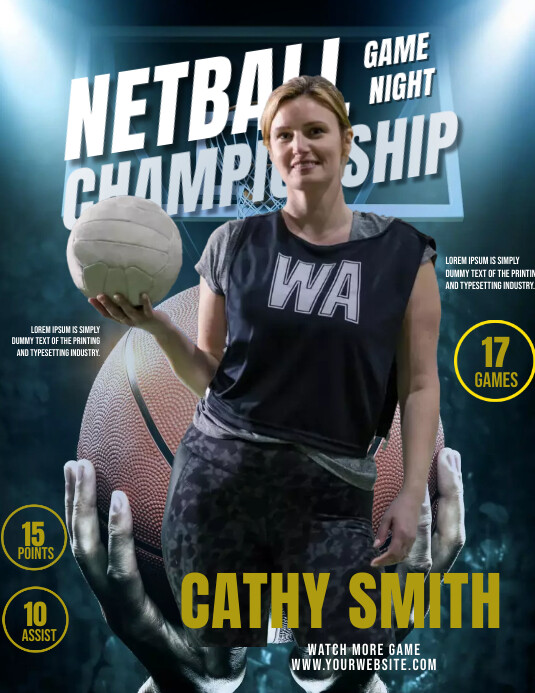 Netball Game Night Template | PosterMyWall