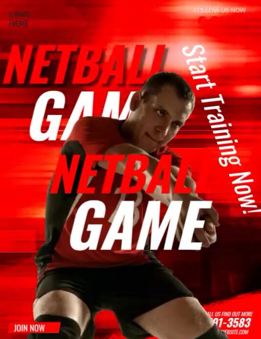 Netball Game Night Template | PosterMyWall