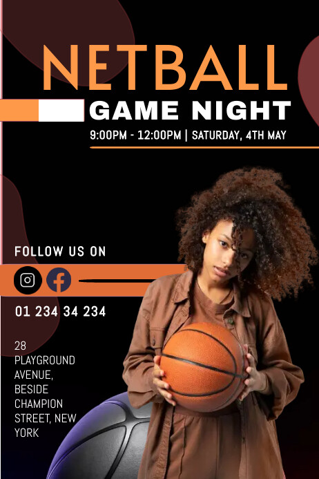 NETBALL GAME NIGHT Template | PosterMyWall