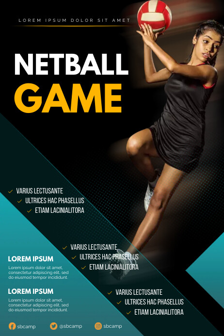 Netball Game Poster Template | PosterMyWall