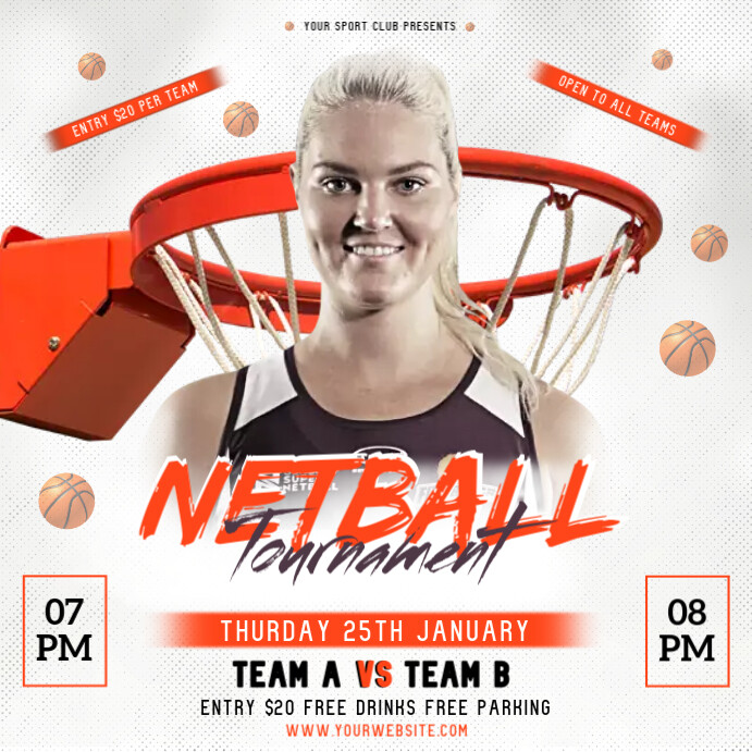Netball game poster Template | PosterMyWall