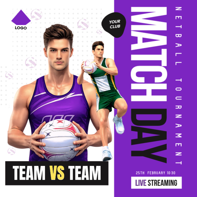 Plantilla de Netball game poster | PosterMyWall