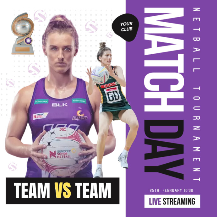 Netball game poster Template | PosterMyWall