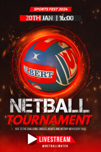 Netball Match Banner Template | PosterMyWall