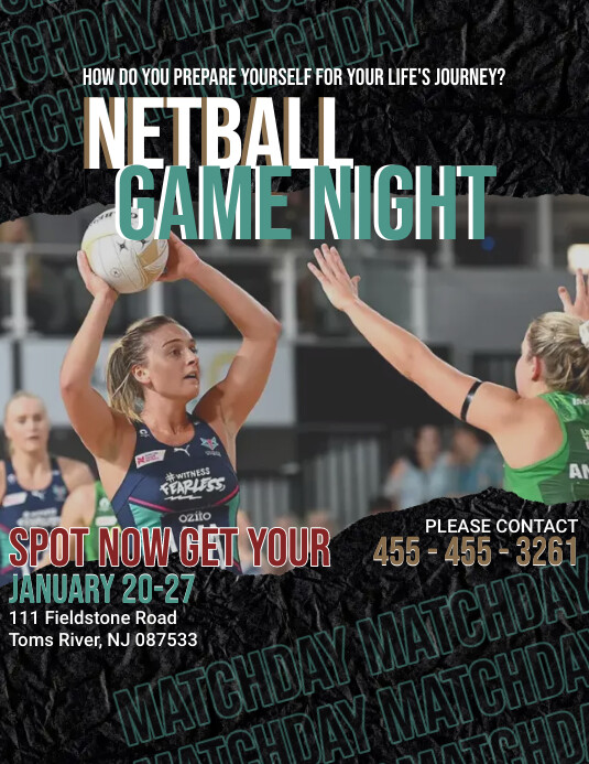 Netball Poster Template | PosterMyWall