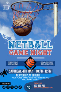NETBALL TOURNAMENT FLYER TEMPLATE | PosterMyWall