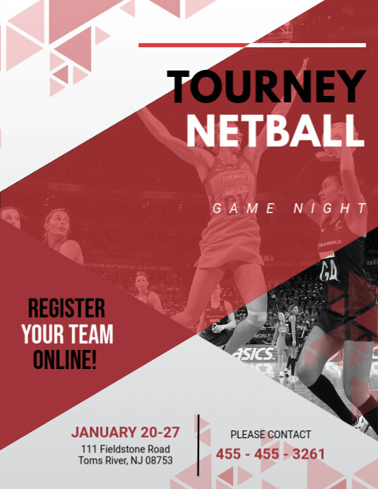Netball Tournament Camp Poster Template | PosterMyWall